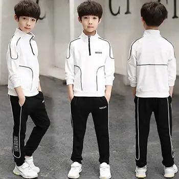 Printemps automne adolescents garçons vêtements ensembles enfant mode lettre sweat + pantalon 2 pièces enfants survêteme