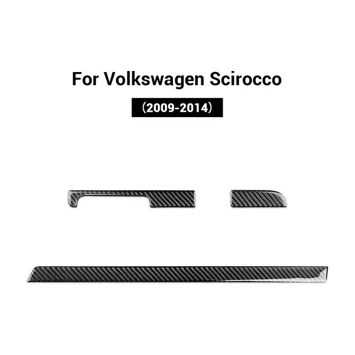 Autocollant de fibre de carbone pour Volkswagen Scirocco 2009-2014 console centrale design sportif élégant à offrir pour conducteurs passionnés