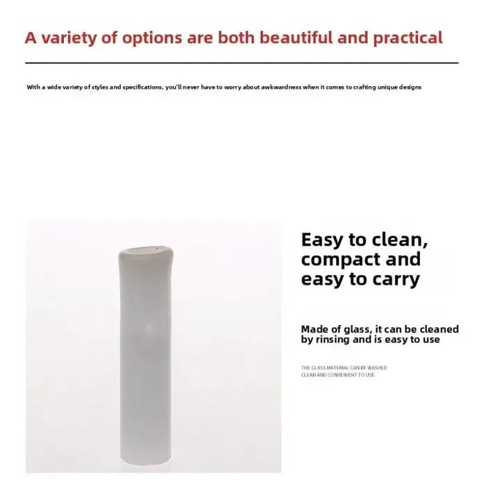 4/6 pièces Porte-cigarette portable, pipe à tabac réutilisable, embout buccal rond en verre, filtre à cigarettes à rouler