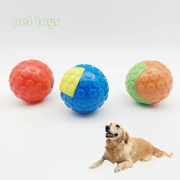 Balle en caoutchouc interactive et éducative pour chien avec son