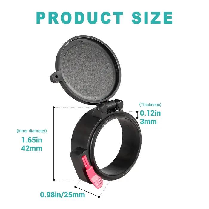 Couvercle d'objectif de portée de fusil 39.4-48mm couvercles de portée à ouverture rapide capuchon de protection de portée optique pour lunettes de visée accessoire pour pistolets à air comprimé et armes à feu occasions de tir en plein air et compétitions de tir
