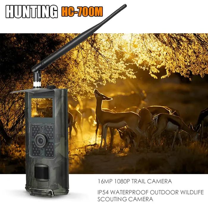Caméra de chasse pour la faune sauvage avec MMS SMS 2G SMTP Cellulaire Mobile Photo Sans Fil Vision Nocturne Suivi HC700M