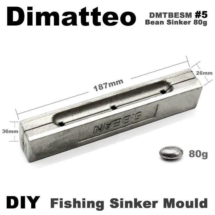 Dimatteo bricolage moule de plomb de haricot de pêche DMTBESM/ # 5 Plombs de Haricots 80g 3 Cavités