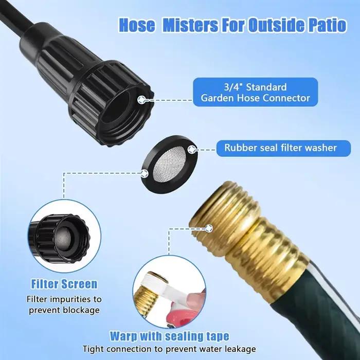 Brumisateur de Patio Extérieur Portable Flexível pour Refroidissement Rapide Utilisation Multidirectionnelle à Offrir Occasions Spéciales