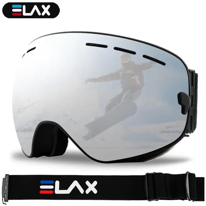 ELAX flambant neuf Double couche Anti-buée lunettes de Ski neige Snowboard