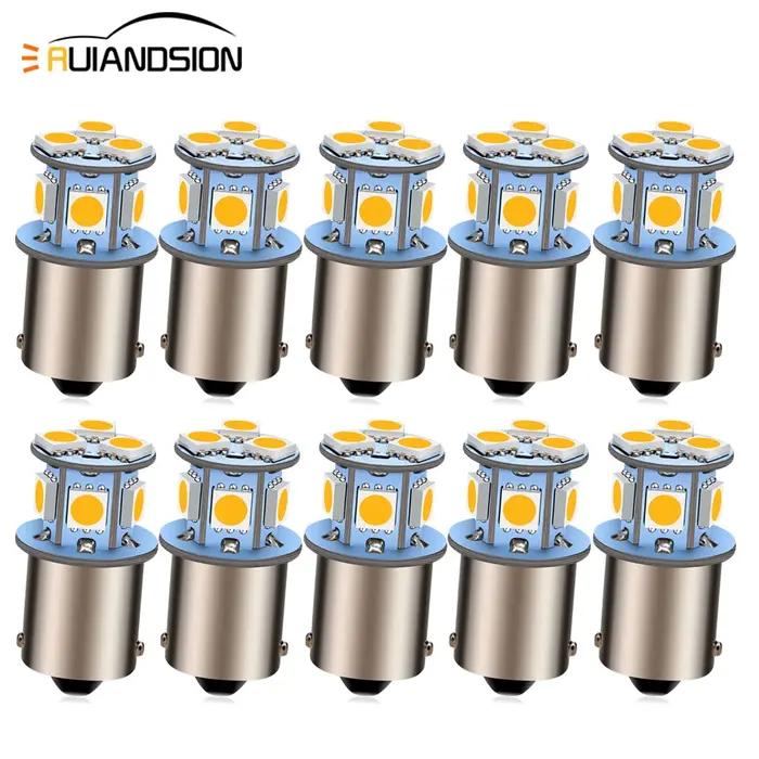 RUIANDSION 10 pièces S25 1156 BA15S P21W LED BAU15S PY21W 6V 12V 24V voiture clignotant camion feu d