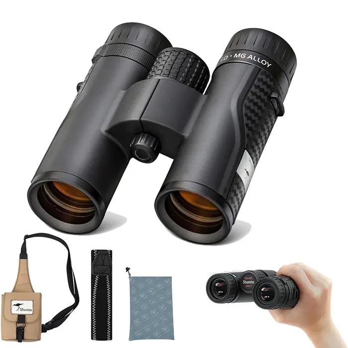 Jumelles Shuntu 8x32 ED HD étanches anti-buée corps alliage magnésium BAK4 chasse observation oiseaux
