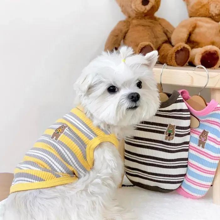 Chemise en coton côtelé pour chien