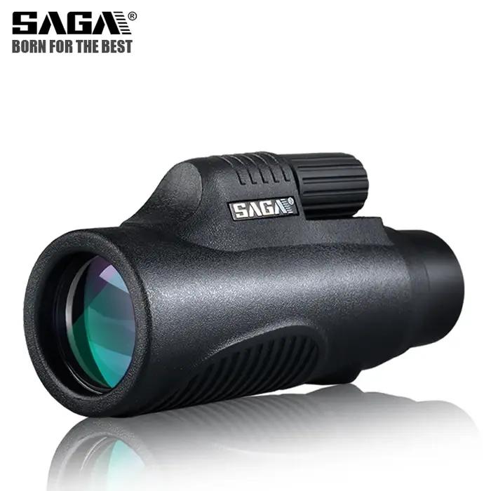 Monoculaire SAGA BAK4 8x32 10x42 HD mini - Télescope compact adaptateur téléphone chasse camping