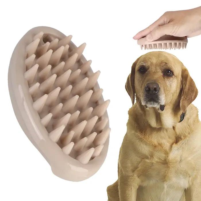 Rapidly Books-Brosse de massage pour animaux de compagnie, peigne doux, poils en silicone, nettoyant