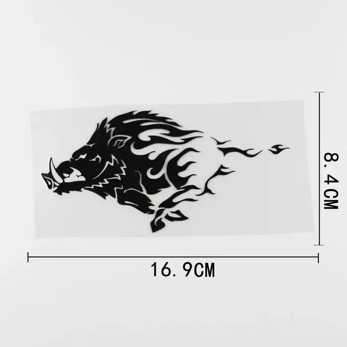 17 cm sanglier cochon en colère Tribal Animal élégant, produits autocollants de voiture sur couvertu
