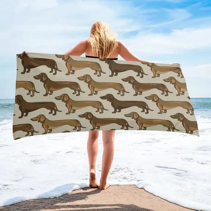 Serviette de plage super absorbante pour animaux de compagnie, serviette de bain, voyage, camping, d