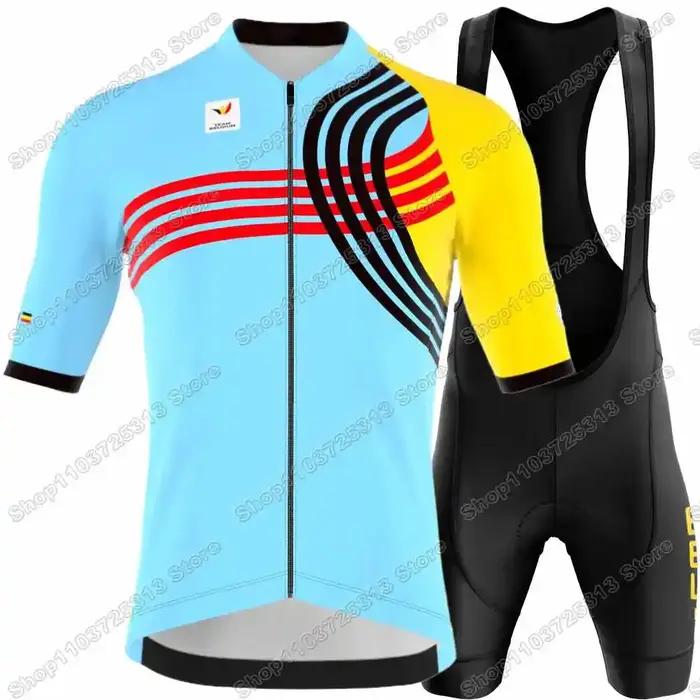 Maillot de Cyclisme Belgique Remco Evenepoel 2026,Vêtements de cyclisme noirs et dorés,Costume de chemises de vélo de route pour hommes,Cuissards à bretelles de vélo