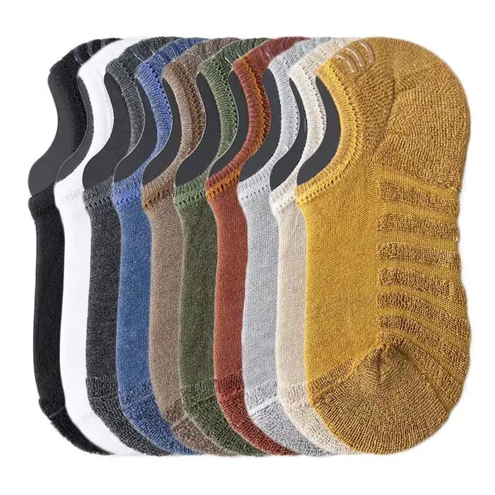 Chaussettes homme courtes 5 paires coton qualité supérieure débardeur casual été automne 2024 antidérapantes