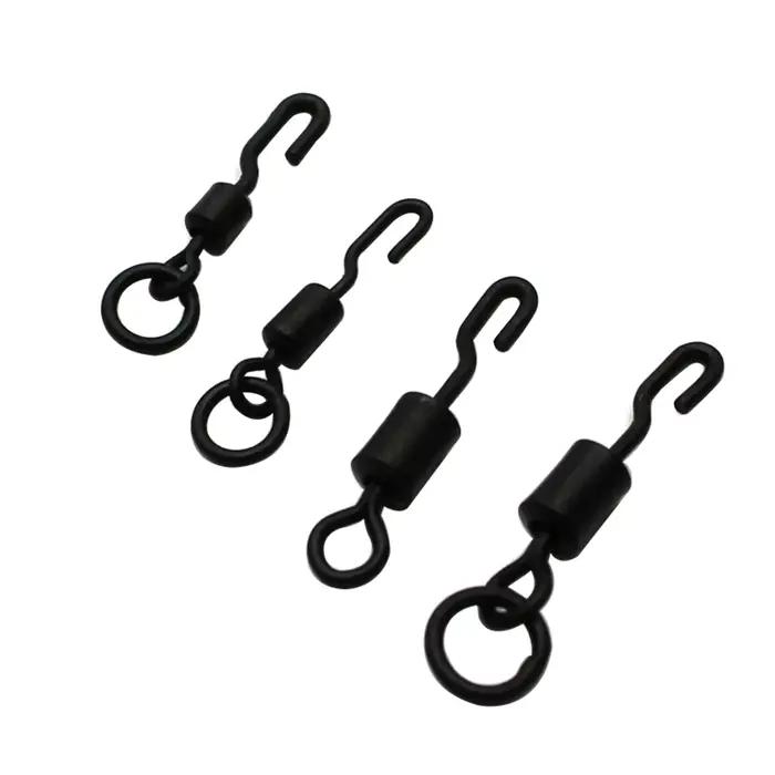 Anneau Spinner pivotant taille 8/11, accessoires de pêche à la carpe, émerillons à changement rapide