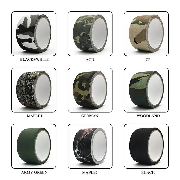 Ruban adhésif camouflage 10m pour vélo, chasse et camping, invisible en milieu naturel
