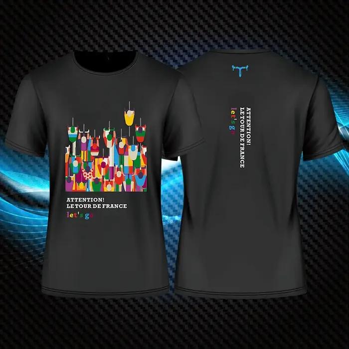 T-shirt cycliste Centenaire du Tour de France vêtement de sport unique haut en tissu confortable pour homme et femme occasions spéciales historiques