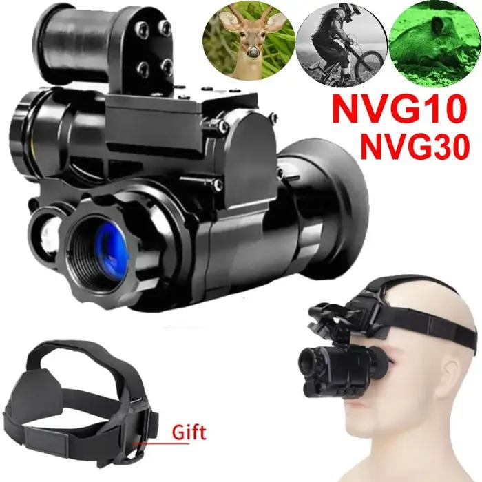 NVG30 casque 940nm vision nocturne monoculaire large vue 40° NVG10 gen3 chasse numérique scope trail caméra