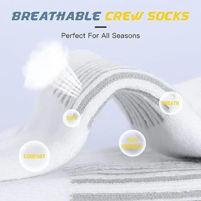 6 paires de chaussettes running haute densité - Confort toute la journée - Idéales sports outdoor