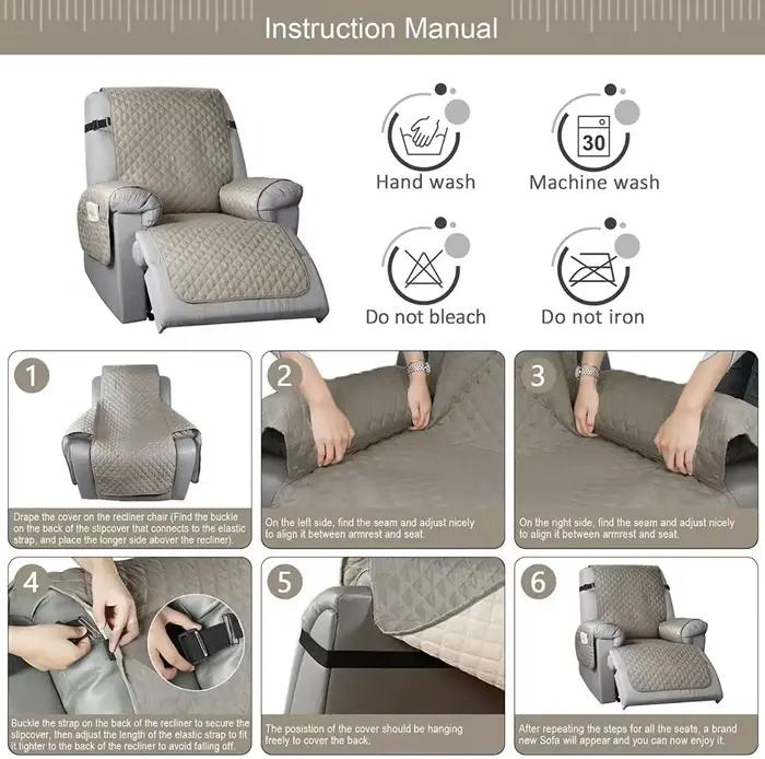 Housse de canapé inclinable solide pour protéger et décorer votre salon ou bureau antidérapante pour animaux de compagnie occasions spéciales automne hiver