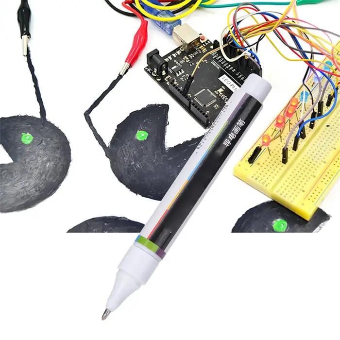 Stylo de peinture à encre conductrice électronique outil de réparation de circuits imprimés pour clavier à distance stylo de peinture électrique occasions électroniques et bricolage