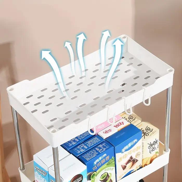 Étagère de rangement amovible à 3/4 niveaux pour espaces étroits chariot à roulettes étagère de salle de bain étagères de cuisine pour espaces étroits étagère de finition latérale