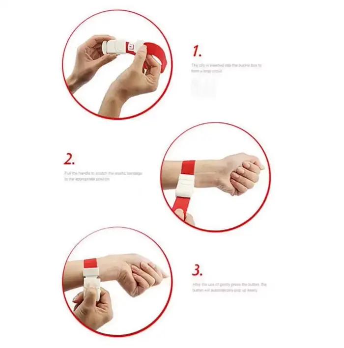 Verrouillage d'urgence Garrot pour animaux de compagnie Kit de sauvetage pour soins infirmiers Porte tournante médicale