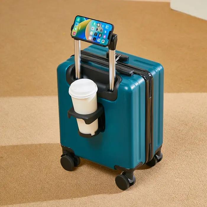 Valise de Voyage sur Roulettes avec Porte-Gobelet, Bagage à Roulettes ABS Légère et Sécurisée pour Femme et Homme Occasions Spéciales