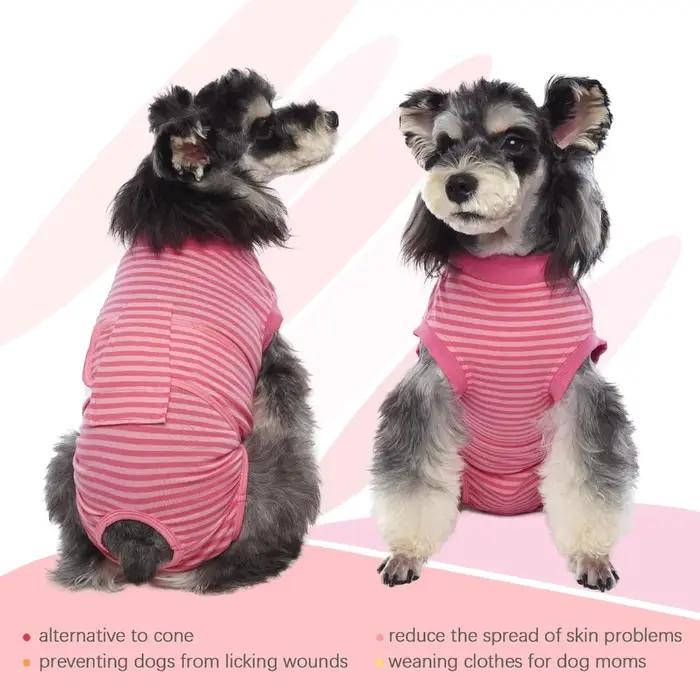 Récupération trempée pour chiens après chirurgie vêtement doux et respirant pour chiens grandes tailles confortable pour récupération et protection