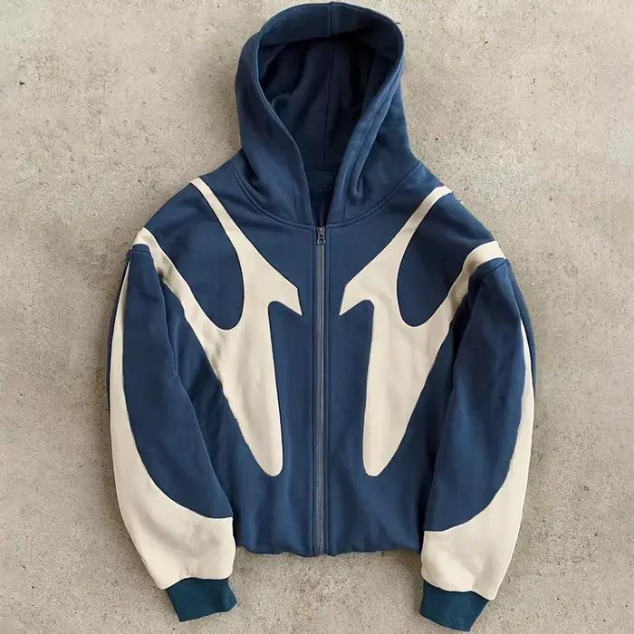 Sweat à capuche à motif diable imprimé avec lettres rétro américaines