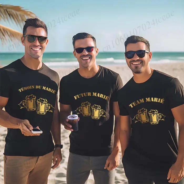 T-shirt pour homme, équipe du marié français Evg