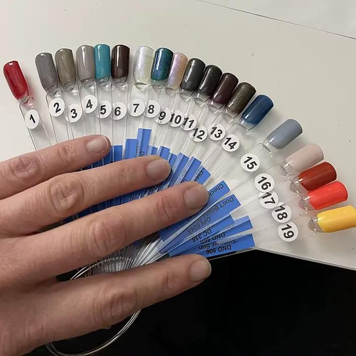 Bâtons d'affichage des ongles, échantillons de faux ongles, vernis Gel, pratique, couleurs naturelle