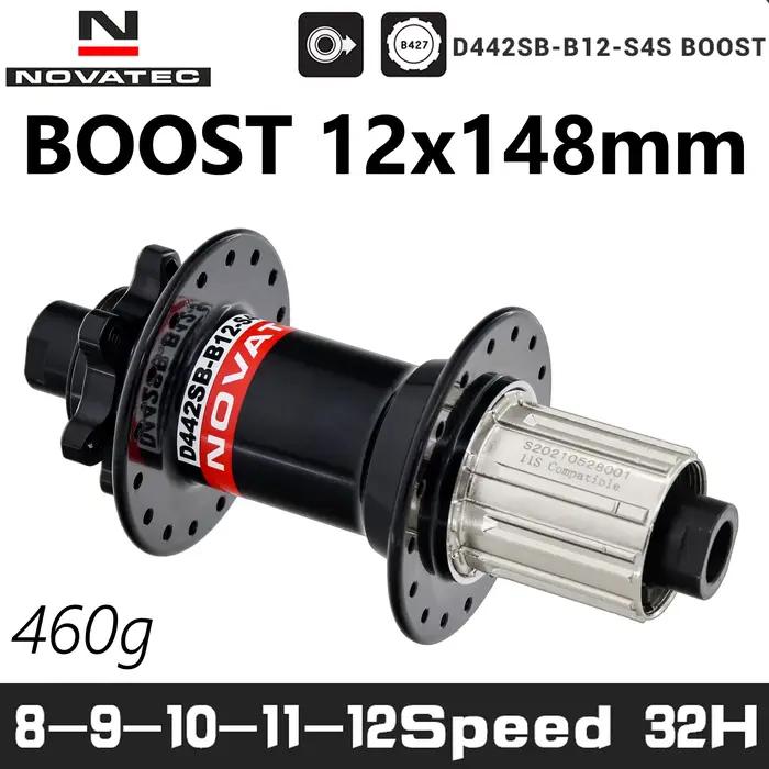 Novatec D442SB-B12 Boost 148mm x 12mm axe traversant 142x12mm 32 trous 6 boulons arrière XD Micro moyeu cannelé