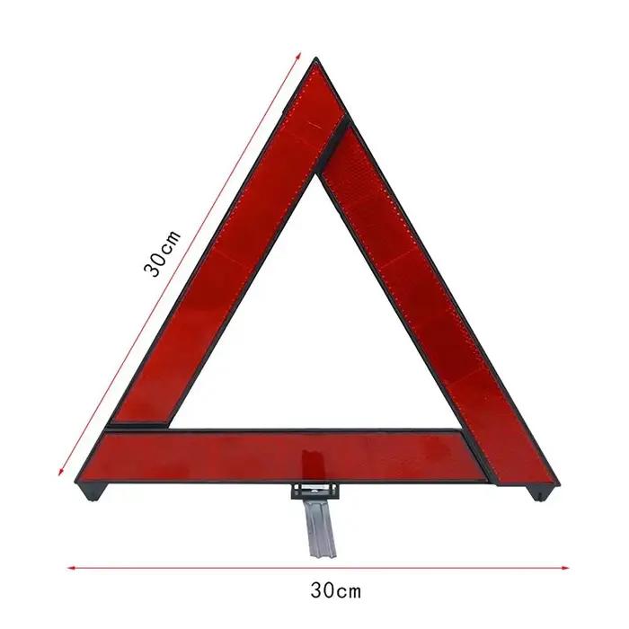 Triangles de signalisation pliables pratiques, accessoire de sécurité routière, panneau d'avertissement réfléchissant rouge en ABS, alerte de danger pour voitures et motos