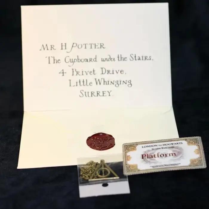 Harry école de magie la carte du monde des maraudeurs Cosplay potiers billet d'admission lettre d'école jouet cadeaux de noël