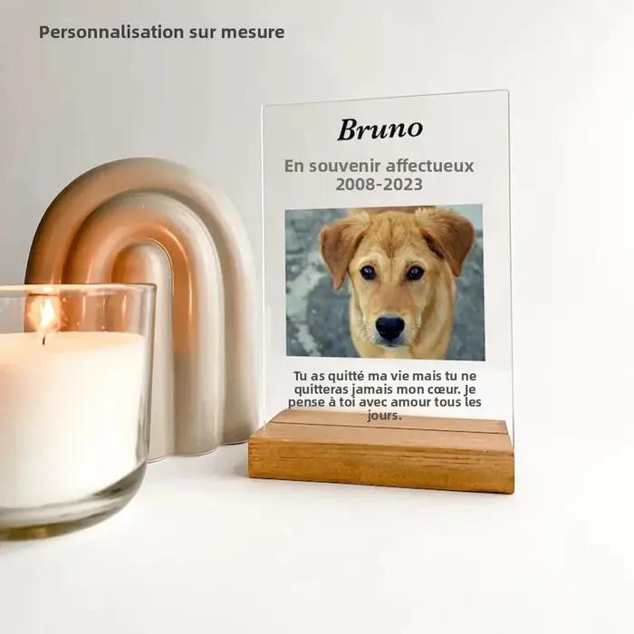 Photo personnalisée, cadeau de sympathie commémorative pour animaux de compagnie