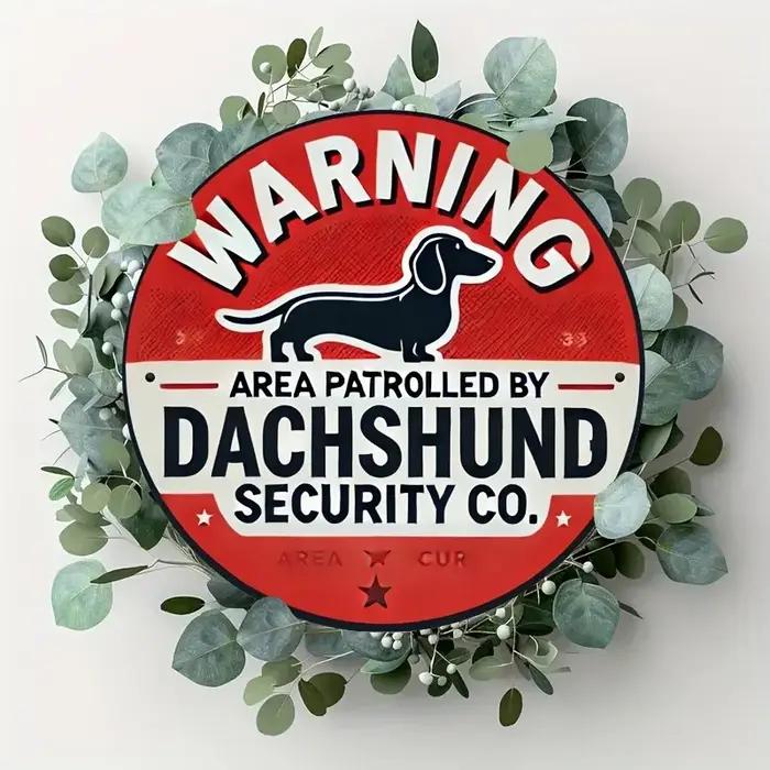Panneau d'avertissement imprimé Beware of Dachshund-1