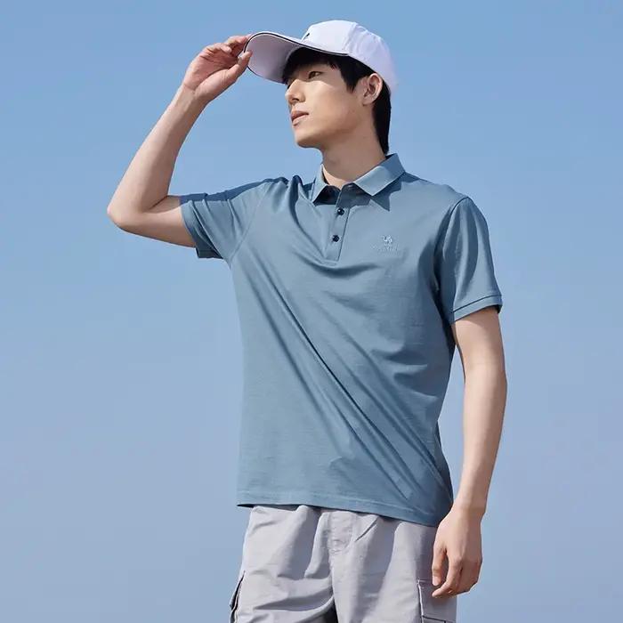 GOLDEN CAMEL – Polo à manches courtes pour hommes, T-shirt d'été, chemise respirante en soie de mûri