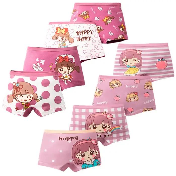 Lot de culottes pour filles, jolis motifs de personnages de dessins animés, boxers pour filles, sous