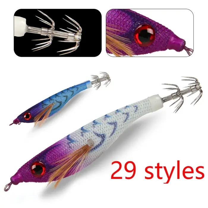 27Styles lumineux coloré flottant calmar gabarit gabarits leurre de pêche artificiel en plastique ca