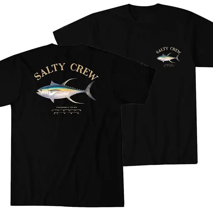 T-shirt cadeau pour pêcheur de thon à ailerons jaunes. T-shirts décontractés à manches courtes 100% coton