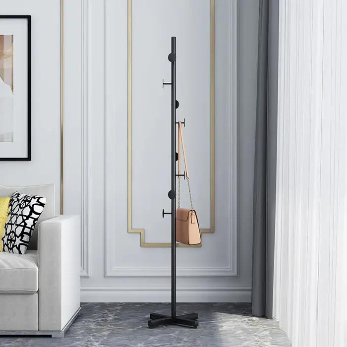 Porte-vêtements sur pied moderne élégant pour chambre à coucher et salon design italien support vêtements tendance 8 crochets matériaux durables组装说明请使用中文。 --- 根据您的要求,最后一行标题已经用中文进行了优化,并且没有包含价格、产地等信息。如果您需要进一步的调整或有其他需求,请随时告知。