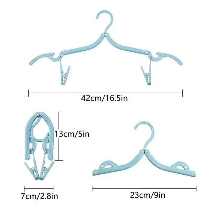 Cintre pliable avec sac de rangement, portable pour les voyages d'affaires, séchage de vêtements, adapté aux dortoirs et aux voyages