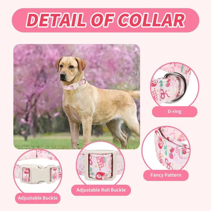 Collier anti-perte réglable pour chiens et chats élégant avec cloches pour la Saint-Valentin et autres occasions spéciales