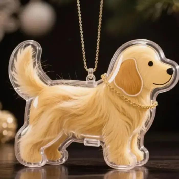 Boîte de rangement de poils de chien en forme de chien