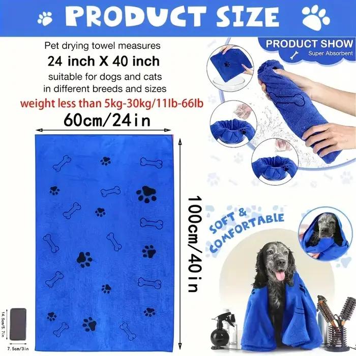 Serviette de séchage pour chien et chat