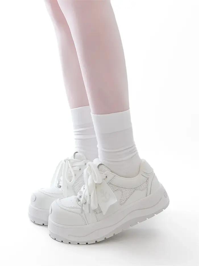 Navy Run Gururu Original marin Style chaussures simples été Lolita filles baskets à semelles épaisses