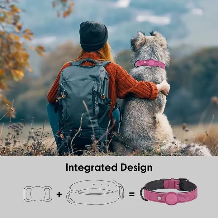 Collier de chien en cuir PU colliers pour animaux de compagnie de haute qualité collier d'étiquette Anti-perte réglable pour accessoires pour chiens de petite et moyenne taille