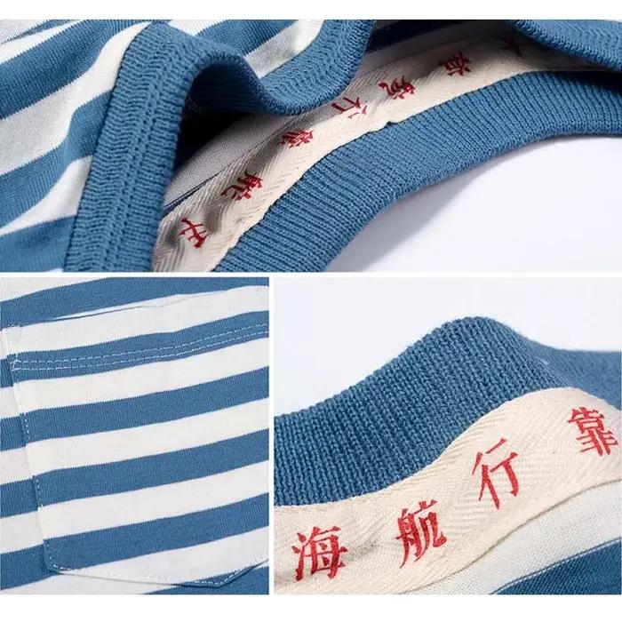 T-shirt rayé rétro à manches courtes pour hommes style vintage breton décontracté pour activités quotidiennes et occasions spéciales