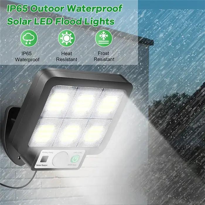 Applique murale solaire LED avec détecteur de mouvement, lumière du soleil, 3 modes, extérieur, étan